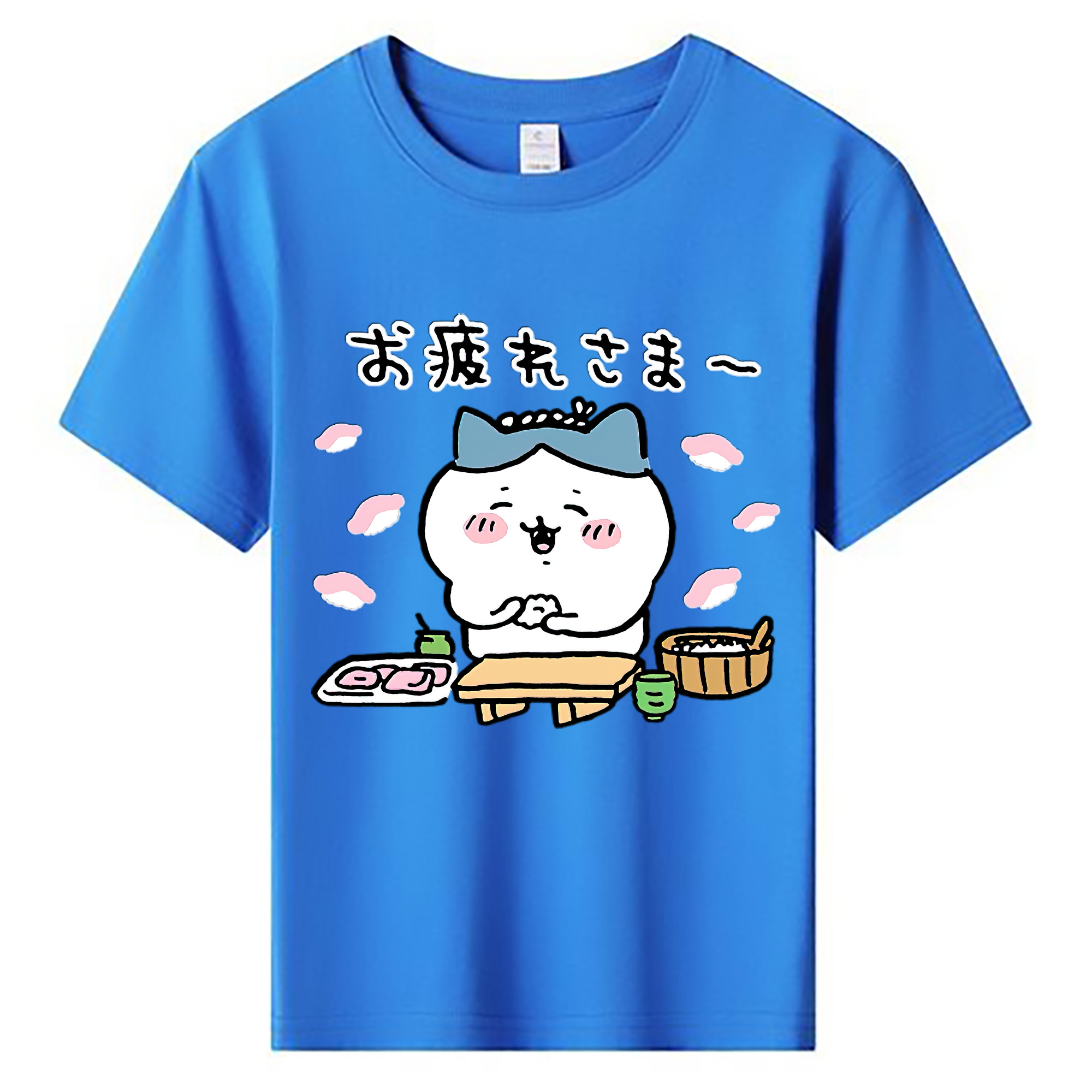 （画像用） ちいかわ ハチワレ Chii-kawa hachiware 綿100％キッズTシャツ（フロントプリント）